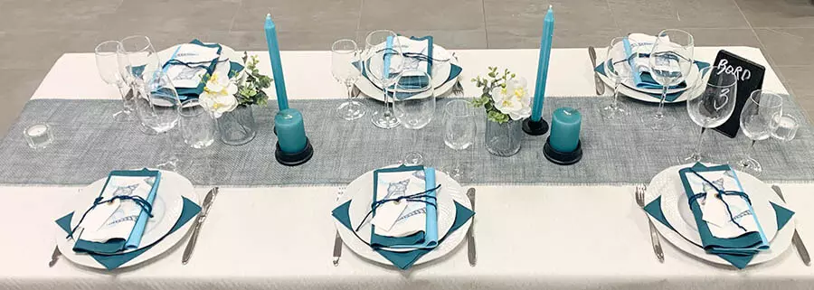 Ocean Teal Borddækning