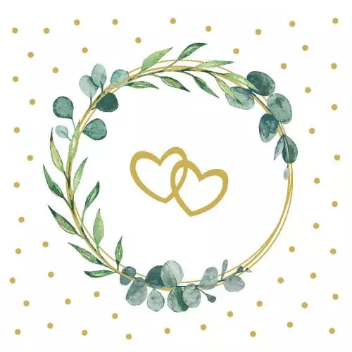 Mank Stofligende Serviet 40x40cm 50stk - Eukalyptus