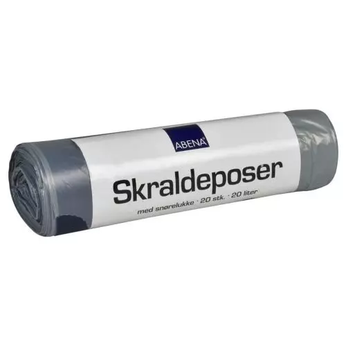 Affaldspose m/Snøreluk 20L - 20 stk 
