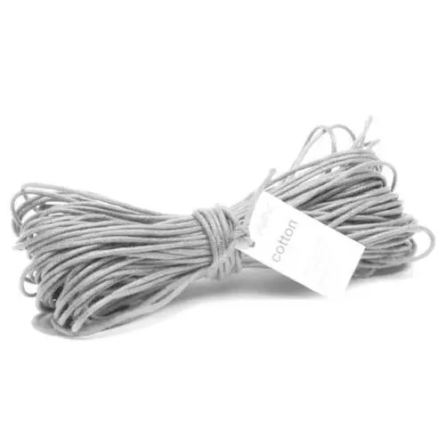 Vivant Bomuldssnor 20m - Grå/Sølv