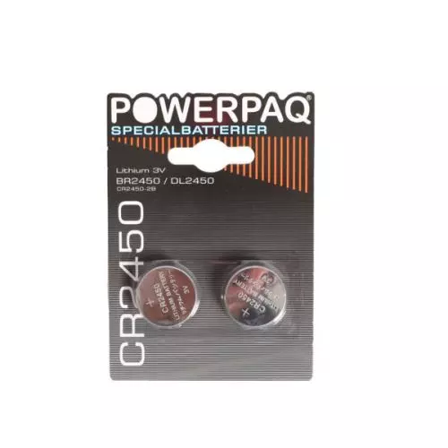 Powerpaq Lithium batteri CR2450 - 2stk