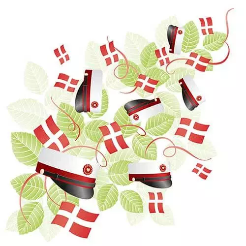 Student stofligende servietter 40x40cm 12stk - Rød