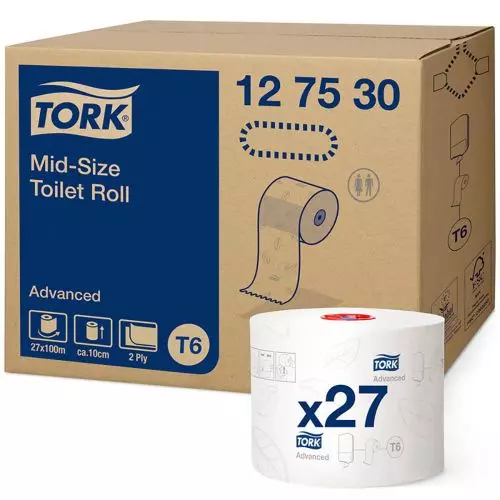 Tork Mid-Size Advanced T6 Toiletpapir 27rl