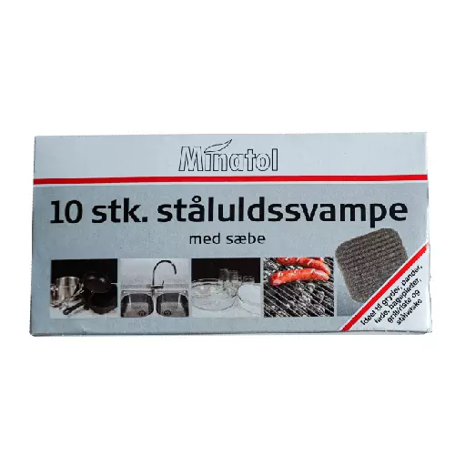 Ståluld m/sæbe 10stk