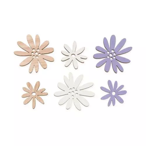 Træblomster Lavendel/Hvid - 18 stk