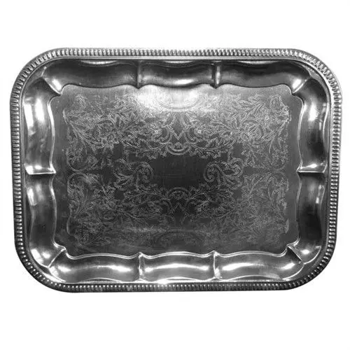 Fad diner rekt. - forkromet 41x31cm