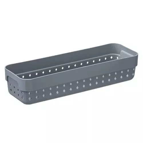 Opbevaringskurv 24x7,5x5 cm - Grå