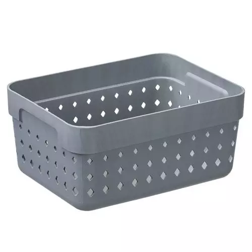 Opbevaringskurv 16x12x7 cm - Grå