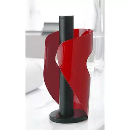 Steel Function køkkenrulle & Guldfilmsholder Rød