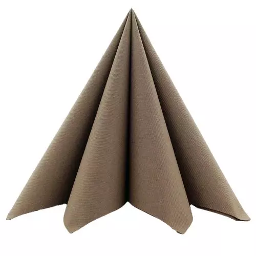 Sovie stofligende serviet 40x40cm - 12stk Brun