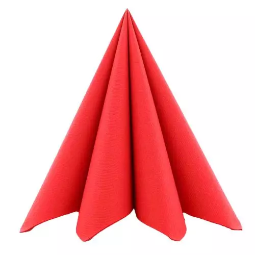 Sovie stofligende serviet 40x40cm - 12stk Rød