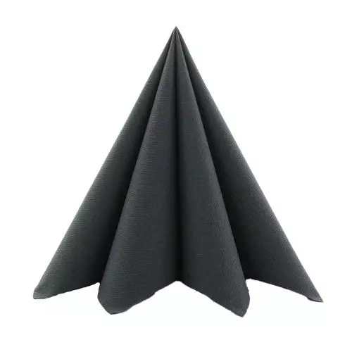 Sovie Stofligende Serviet 40x40cm 12stk – Sort