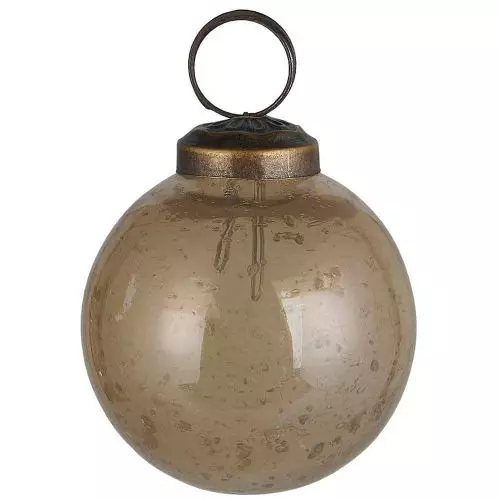 Julekugle pebbled glas fog - Ø5,8cm