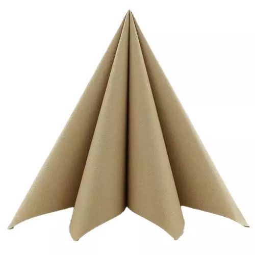 Sovie stofligende serviet 40x40cm - 12stk Naturbrun