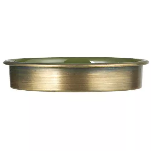 Lysbakke olivengrøn indvendig - Ø14cm