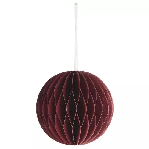 Julekugle rund papir magnetlukning