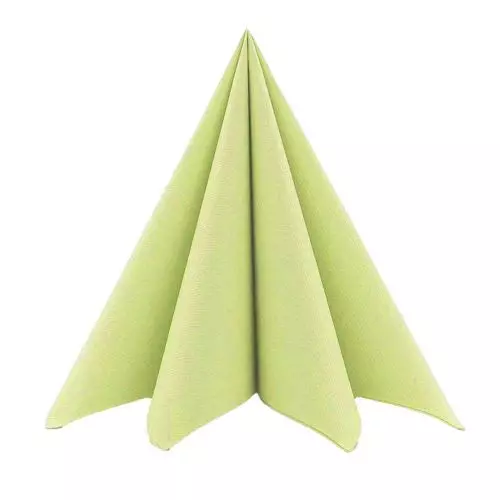 Mank stofligende serviet - 40x40cm - 50stk Æblegrøn