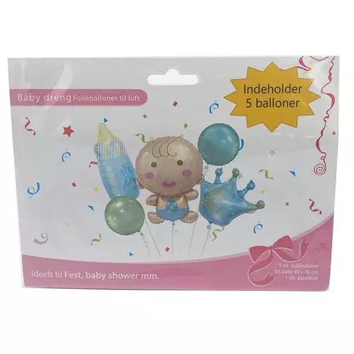 Ballon Baby Dreng - 5stk
