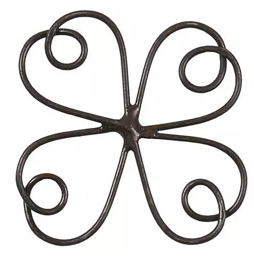 Vedhæng Blomst Wire Sort - 4,5cm