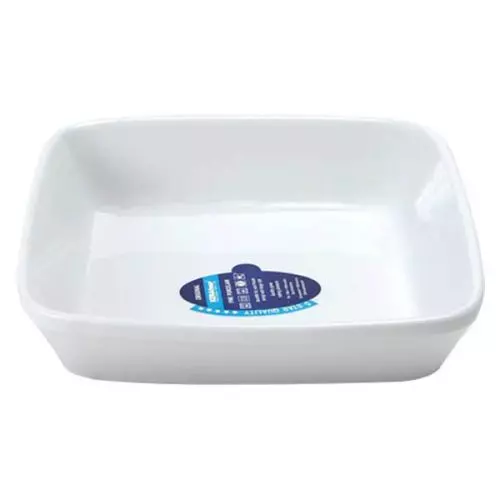 Ildfast fad 16x16cm - Hvid