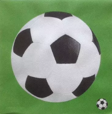 Sovie Stofligende Middagsserviet 12stk - Fodbold