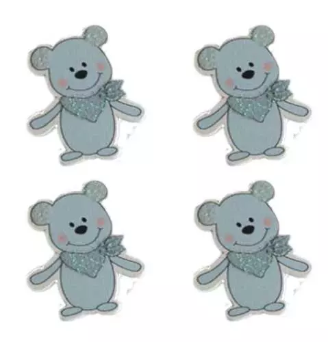 Bamse lyseblå ca 3x3,5cm 12 stk pr. pose