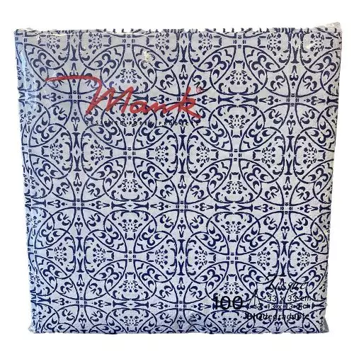 Mank Frokostserviet 3-lags 100stk - Claudio Blå