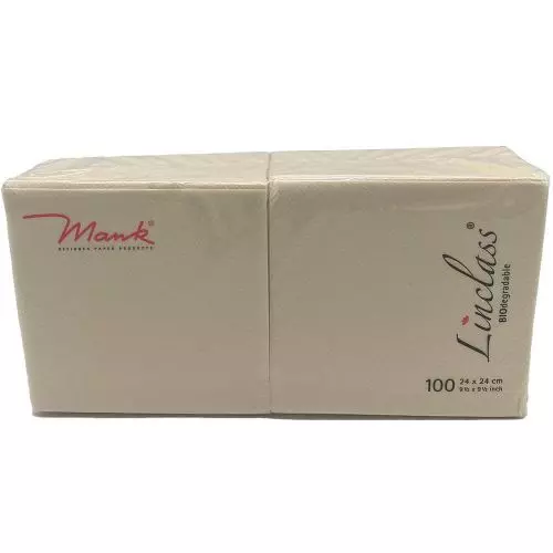 Mank Stofligende Kaffeserviet 100stk - Creme