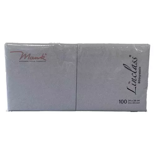Mank 24x24 Stofligende serviet 100stk - Grå