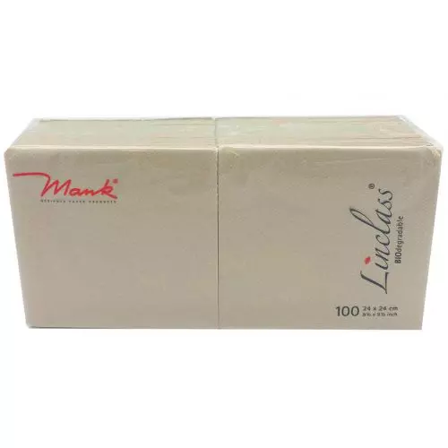 Mank 24x24 stofligende serviet 100stk - Sand