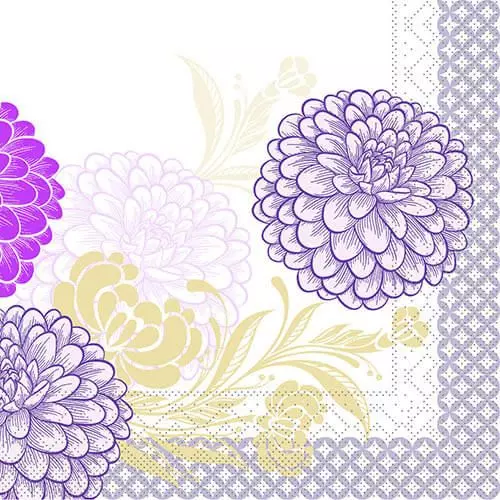 Mank 33x33 3-lags serviet 100stk - Clarissa Violet