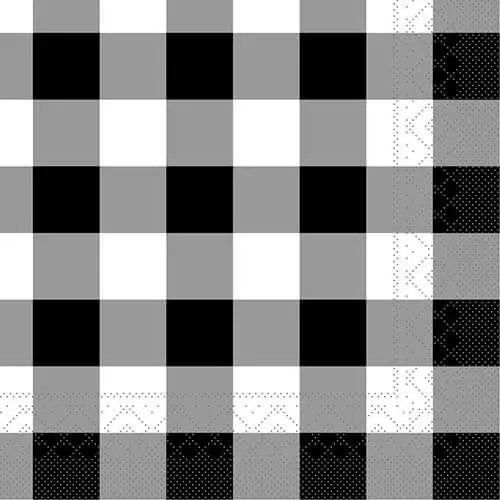 Mank 33x33 3-lags serviet 100stk - Karo sort
