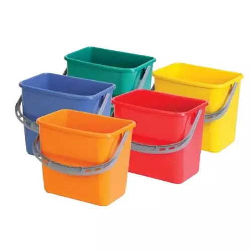 Spand 6 liter Rød/Grøn/Blå