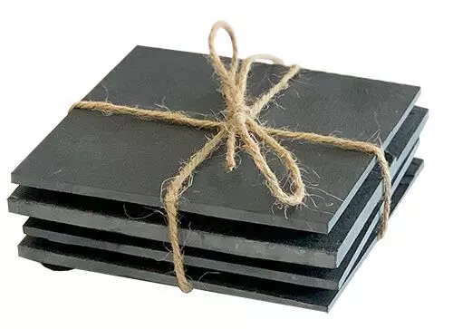 Skiferplade 10x10cm 4stk