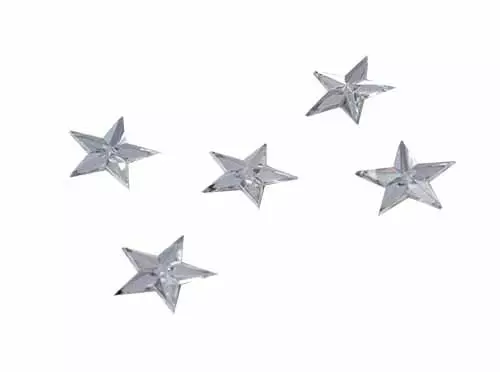 Deco stjerner 100 stk sølv
