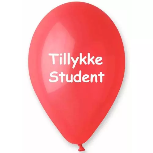 Ballon Student Rød - 10stk