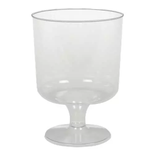 Plastglas vinglas på fod - 10 stk