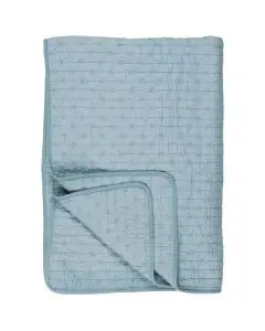 Quilt tæppe - Blå m/korssting