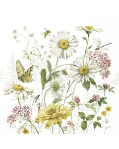 IHR Frokostserviet 3-lags 20stk - Wildflower And Butterfly