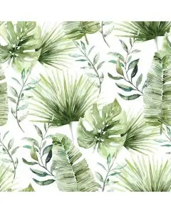 Ambiente Frokostserviet 3-lags 20stk - Jungle Leaves White