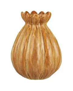 Vase m/ujævne riller clay