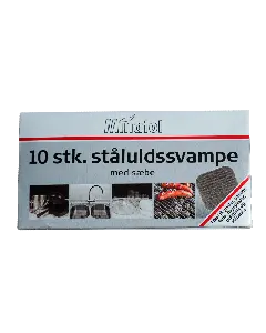 Ståluld m/sæbe 10stk