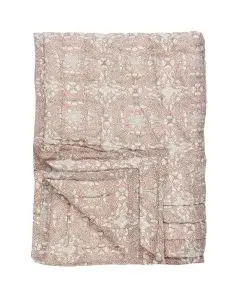 Quilt tæppe - Luna mønster i malva/hvid