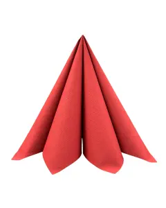 Dunilin Stofligende Middagsserviet 45stk - Rød