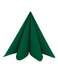 Dunisoft Stofligende Middagsserviet 60stk - Mørkegrøn