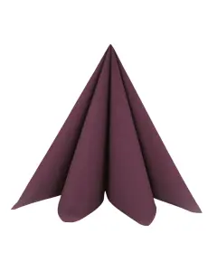 Dunisoft Stofligende Middagsserviet 60stk - Plum