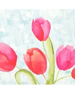 Duni Frokostserviet 3-lags 50stk - Painted Tulips