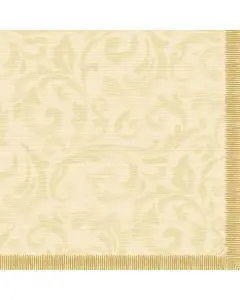 Dunilin Stofligende Middagsserviet 45stk - Opulent Hvid