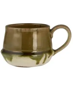Krus m/hank Kalmar mosgrøn glasur