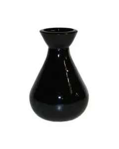 Vase Genbrugsglas Sort 11cm